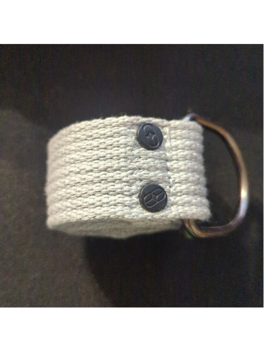 Fame Jeans Grey Web Canvas D-Ring Belt - size 12